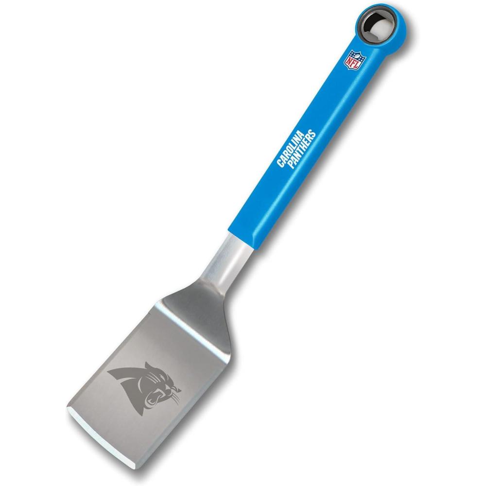 imageYouTheFan NFL Stainless Steel BBQ Spatula with Bottle OpenerCarolina Panthers