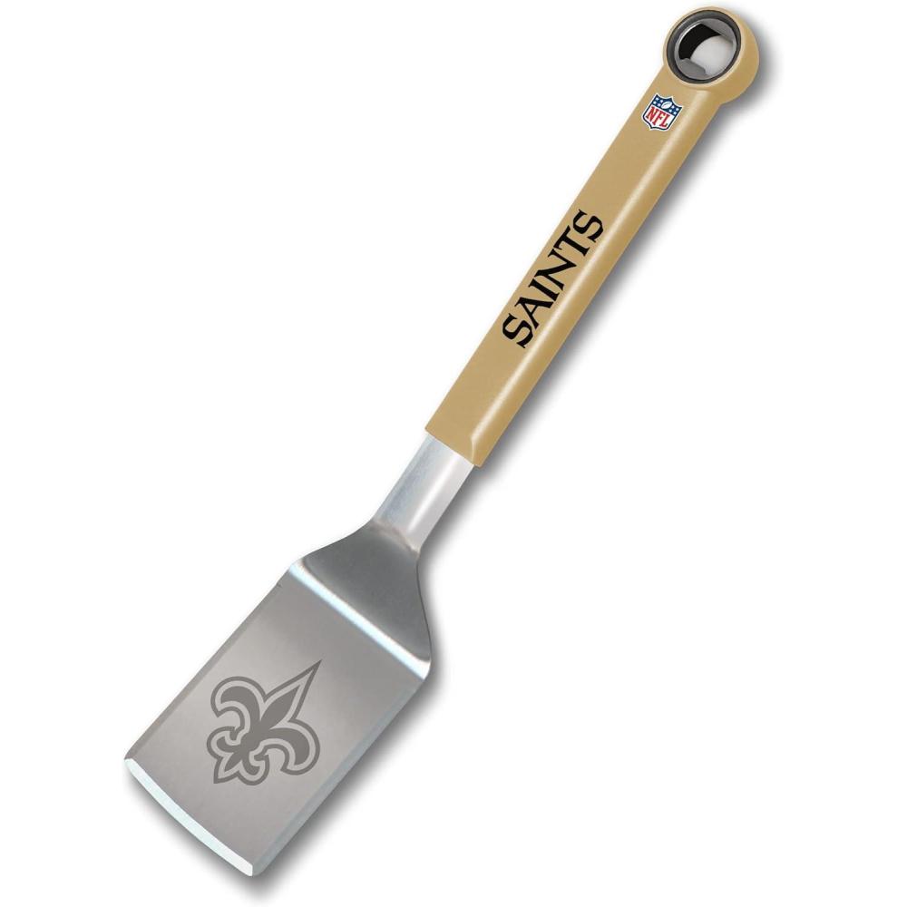 imageYouTheFan NFL Stainless Steel BBQ Spatula with Bottle OpenerNew Orleans Saints