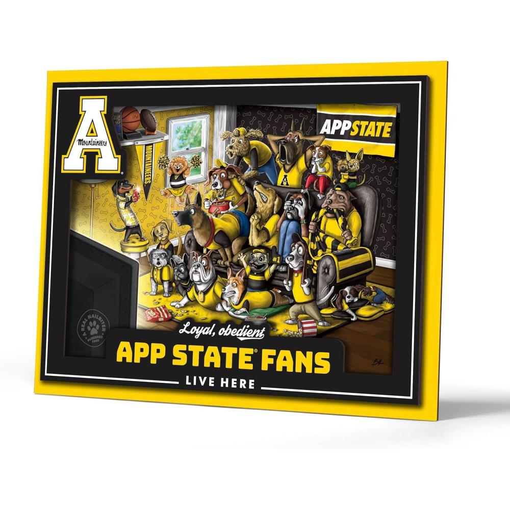 imageYouTheFan Officiallylicensed NCAA Purebred 3D Wall Art  Humorous original handdrawn cartoon artwork multilayer funny gift indoor team decorAppalachian State Mountaineers
