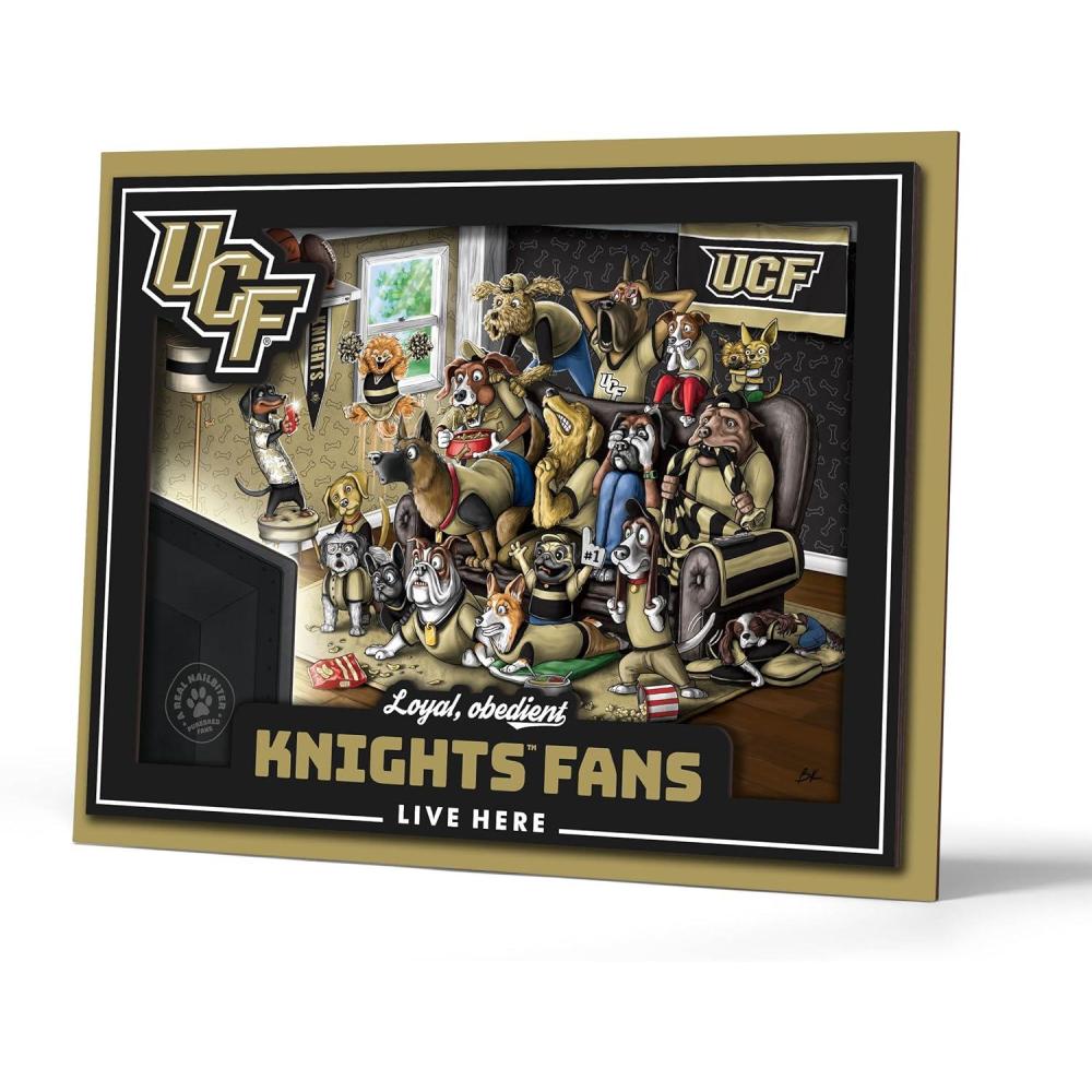 imageYouTheFan Officiallylicensed NCAA Purebred 3D Wall Art  Humorous original handdrawn cartoon artwork multilayer funny gift indoor team decorCentral Florida Knights