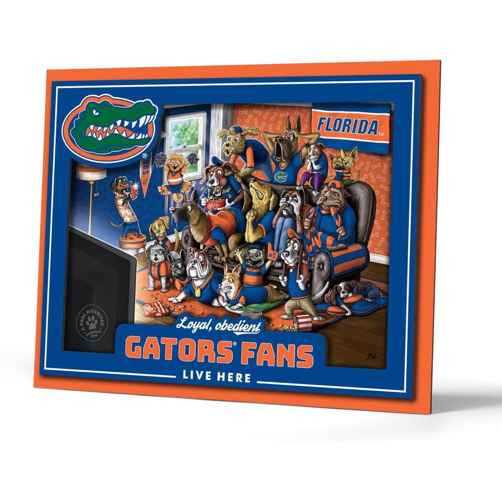 imageYouTheFan Officiallylicensed NCAA Purebred 3D Wall Art  Humorous original handdrawn cartoon artwork multilayer funny gift indoor team decorFlorida Gators