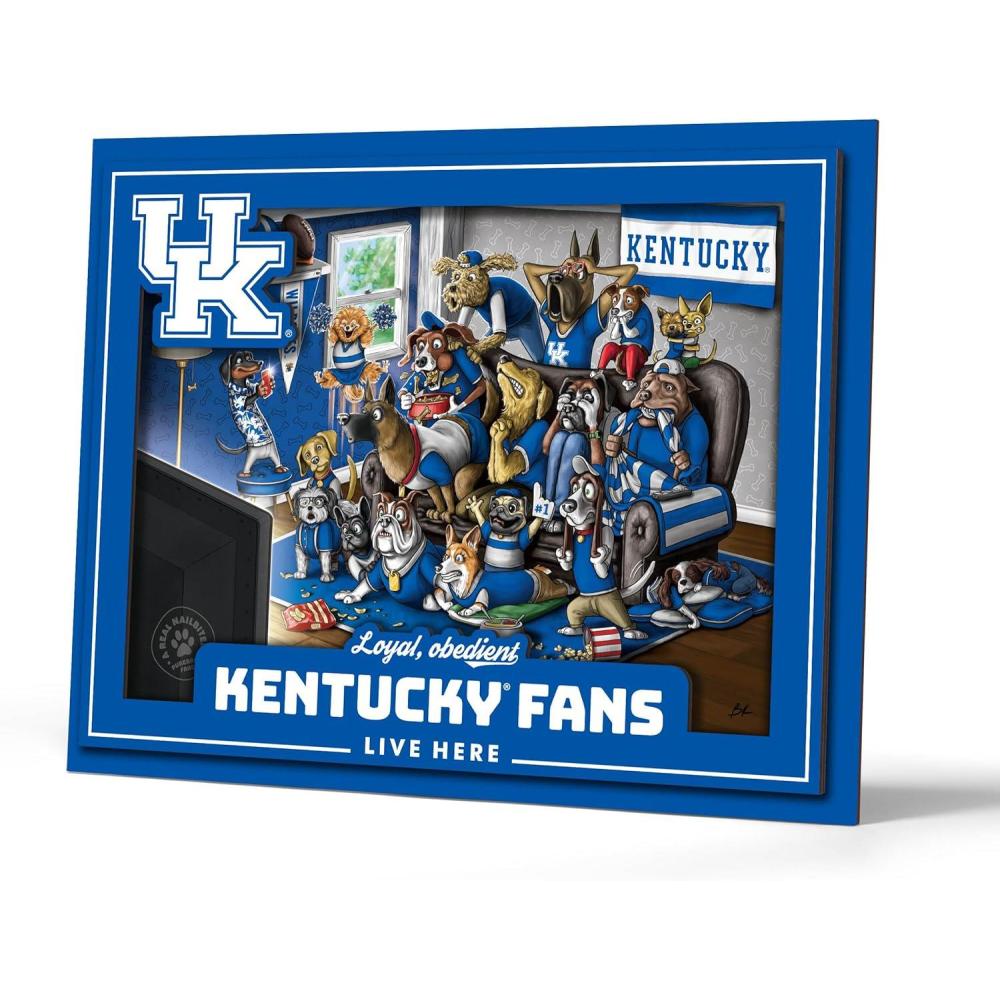 imageYouTheFan Officiallylicensed NCAA Purebred 3D Wall Art  Humorous original handdrawn cartoon artwork multilayer funny gift indoor team decorKentucky Wildcats