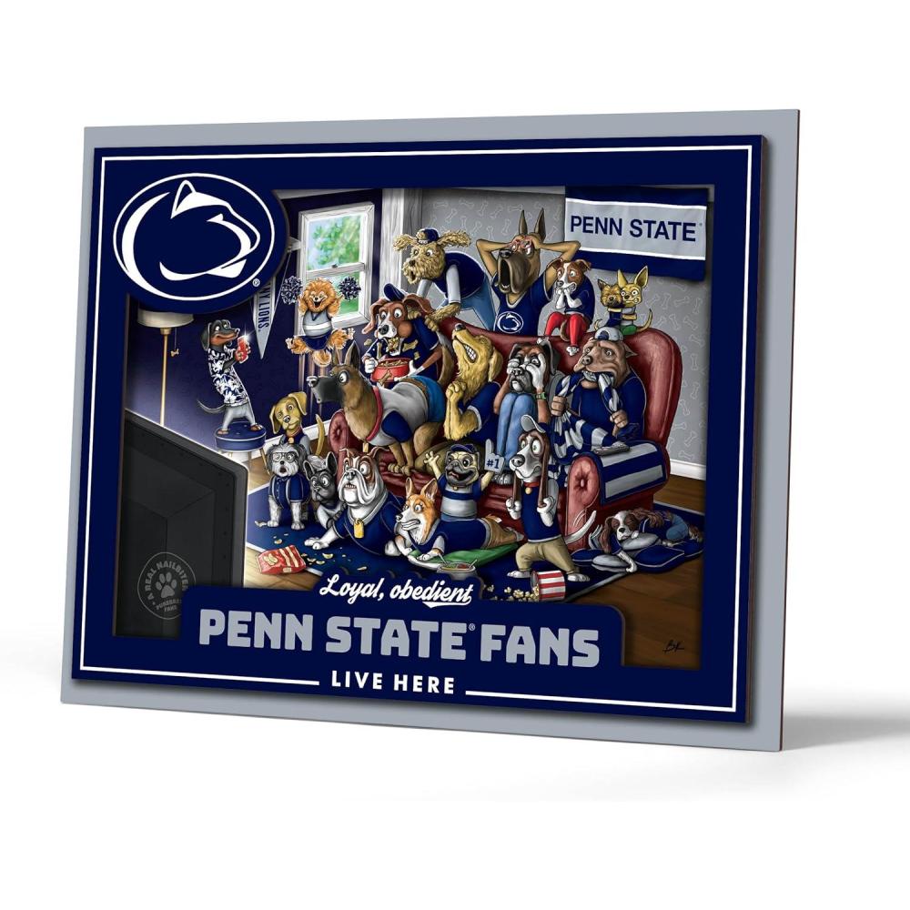 imageYouTheFan Officiallylicensed NCAA Purebred 3D Wall Art  Humorous original handdrawn cartoon artwork multilayer funny gift indoor team decorPenn State Nittany Lions