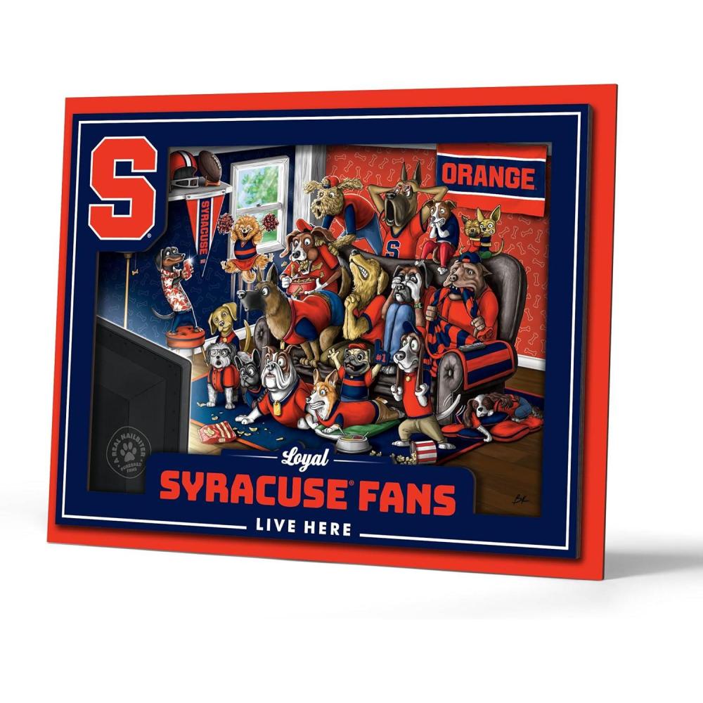 imageYouTheFan Officiallylicensed NCAA Purebred 3D Wall Art  Humorous original handdrawn cartoon artwork multilayer funny gift indoor team decorSyracuse Orange