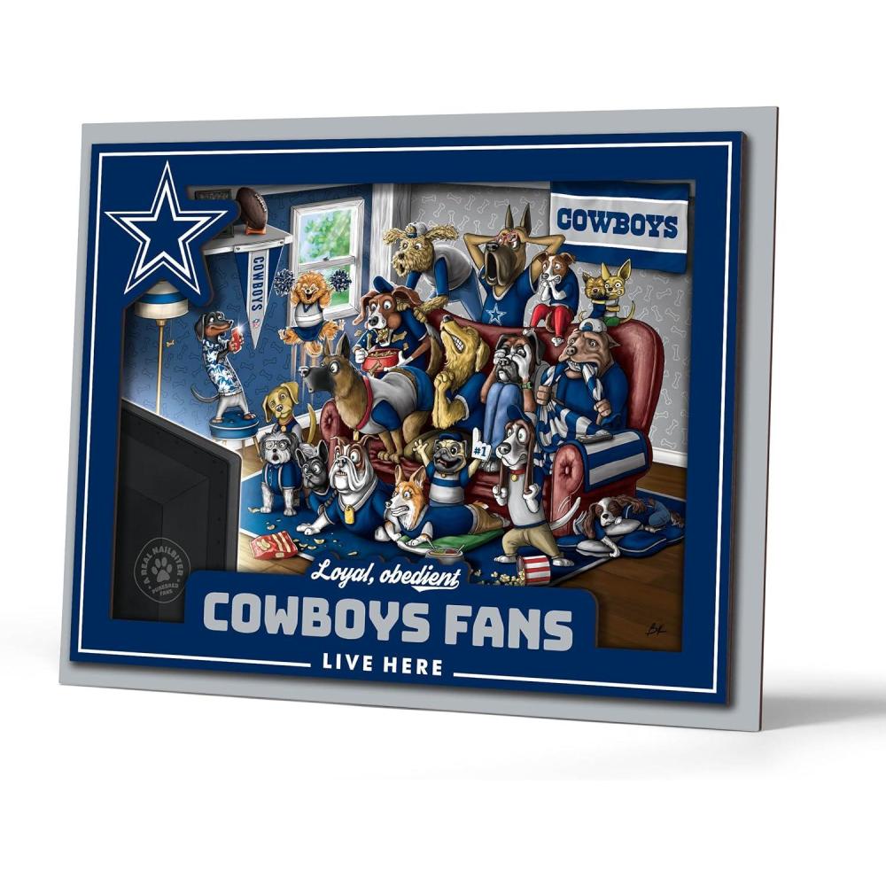 imageYouTheFan Officiallylicensed NFL Purebred 3D Wall Art  Humorous original handdrawn cartoon artwork multilayer funny gift indoor team decorDallas Cowboys