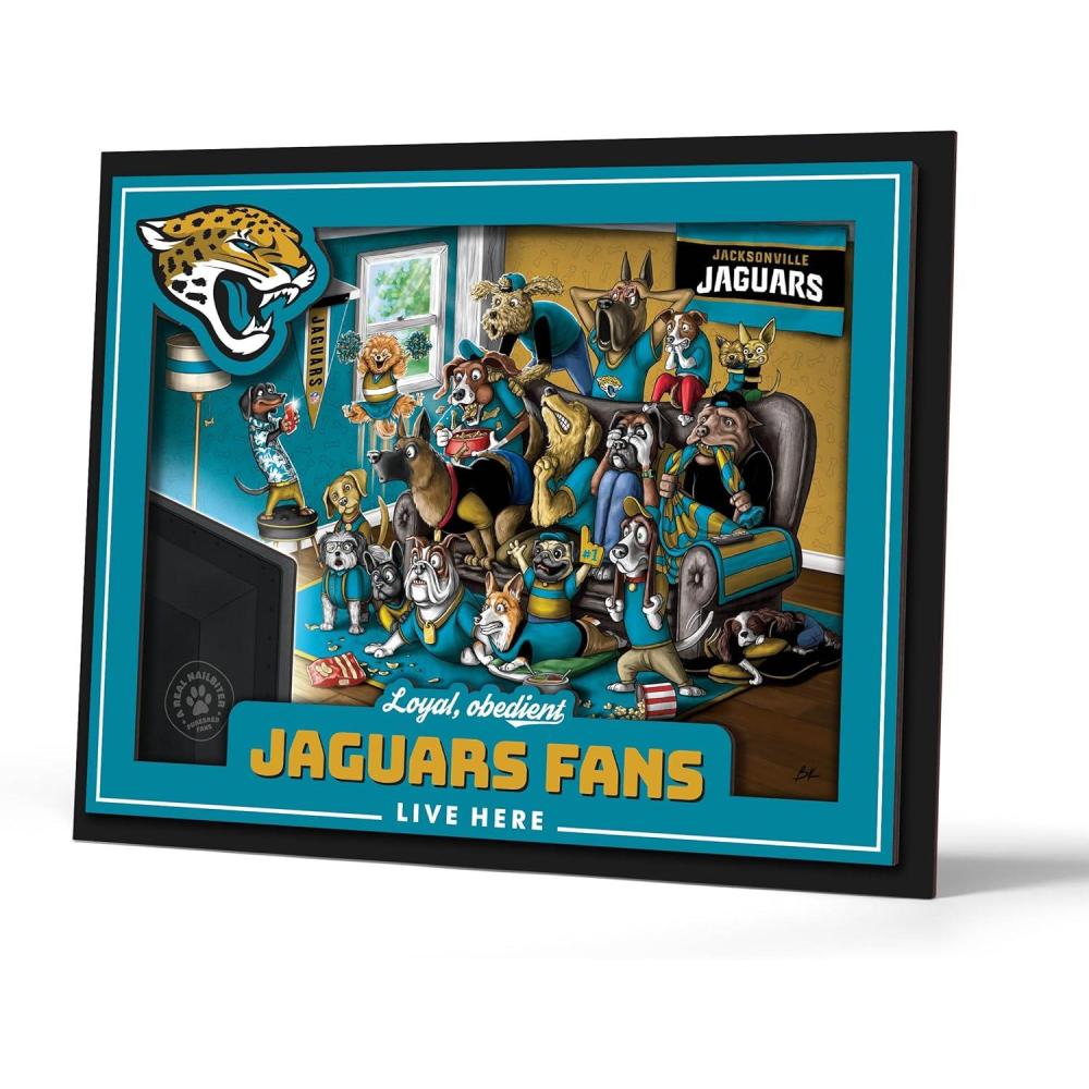 imageYouTheFan Officiallylicensed NFL Purebred 3D Wall Art  Humorous original handdrawn cartoon artwork multilayer funny gift indoor team decorJacksonville Jaguars