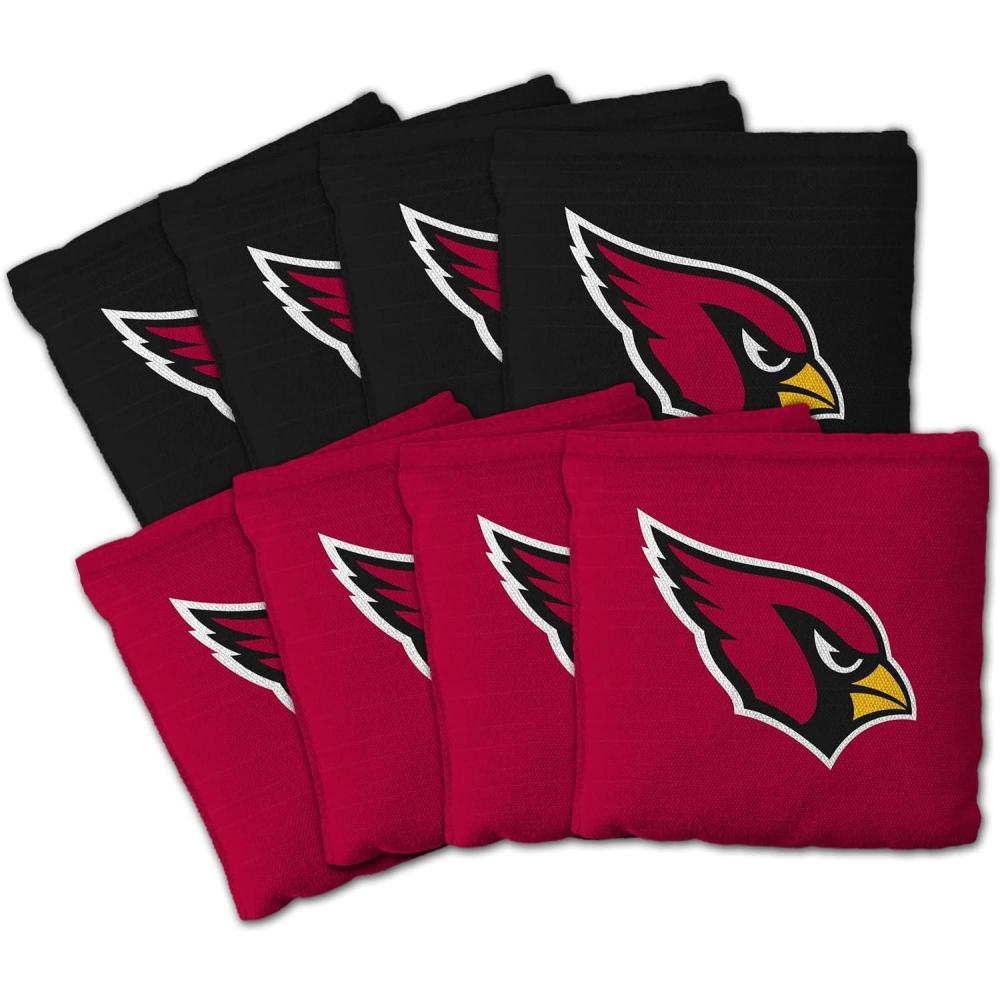imageYouTheFan Officiallylicensed NFL Set of 8 Cornhole Bags  All Weather Dual Sided Slide ampamp Stop  regulation sizeArizona Cardinals