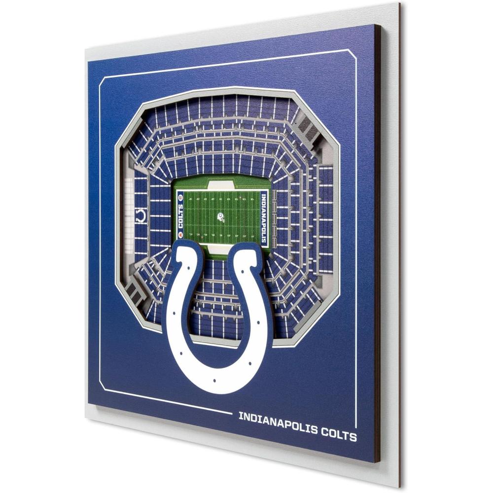 imageYouTheFan Officiallylicensed NFL Stadium Series 3D Wall Art multilayer team stadium replica detailed sports fan gift indoor decorIndianapolis Colts