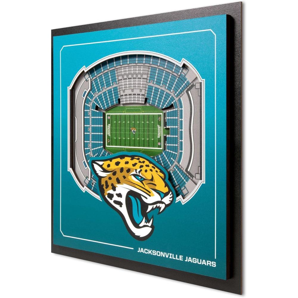 imageYouTheFan Officiallylicensed NFL Stadium Series 3D Wall Art multilayer team stadium replica detailed sports fan gift indoor decorJacksonville Jaguars