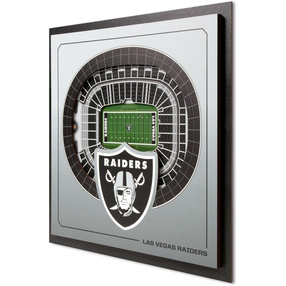 imageYouTheFan Officiallylicensed NFL Stadium Series 3D Wall Art  multilayer team stadium replica detailed sports fan gift indoor decorLas Vegas Raiders