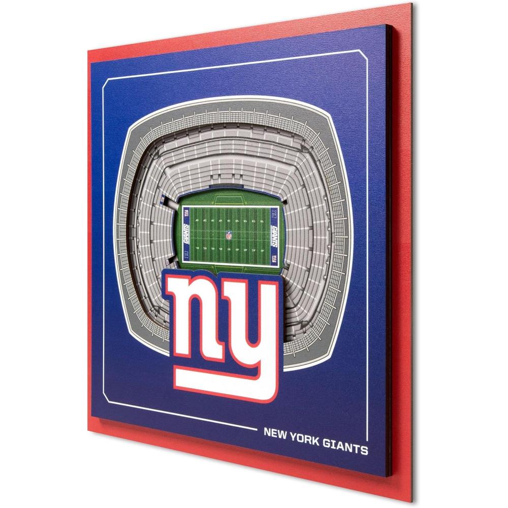 imageYouTheFan Officiallylicensed NFL Stadium Series 3D Wall Art  multilayer team stadium replica detailed sports fan gift indoor decorNew York Giants