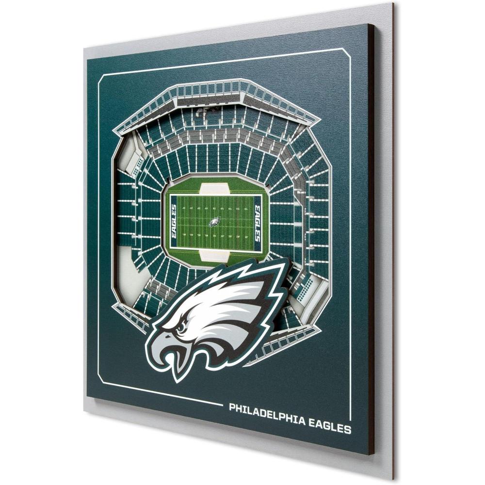imageYouTheFan Officiallylicensed NFL Stadium Series 3D Wall Art  multilayer team stadium replica detailed sports fan gift indoor decorPhiladelphia Eagles