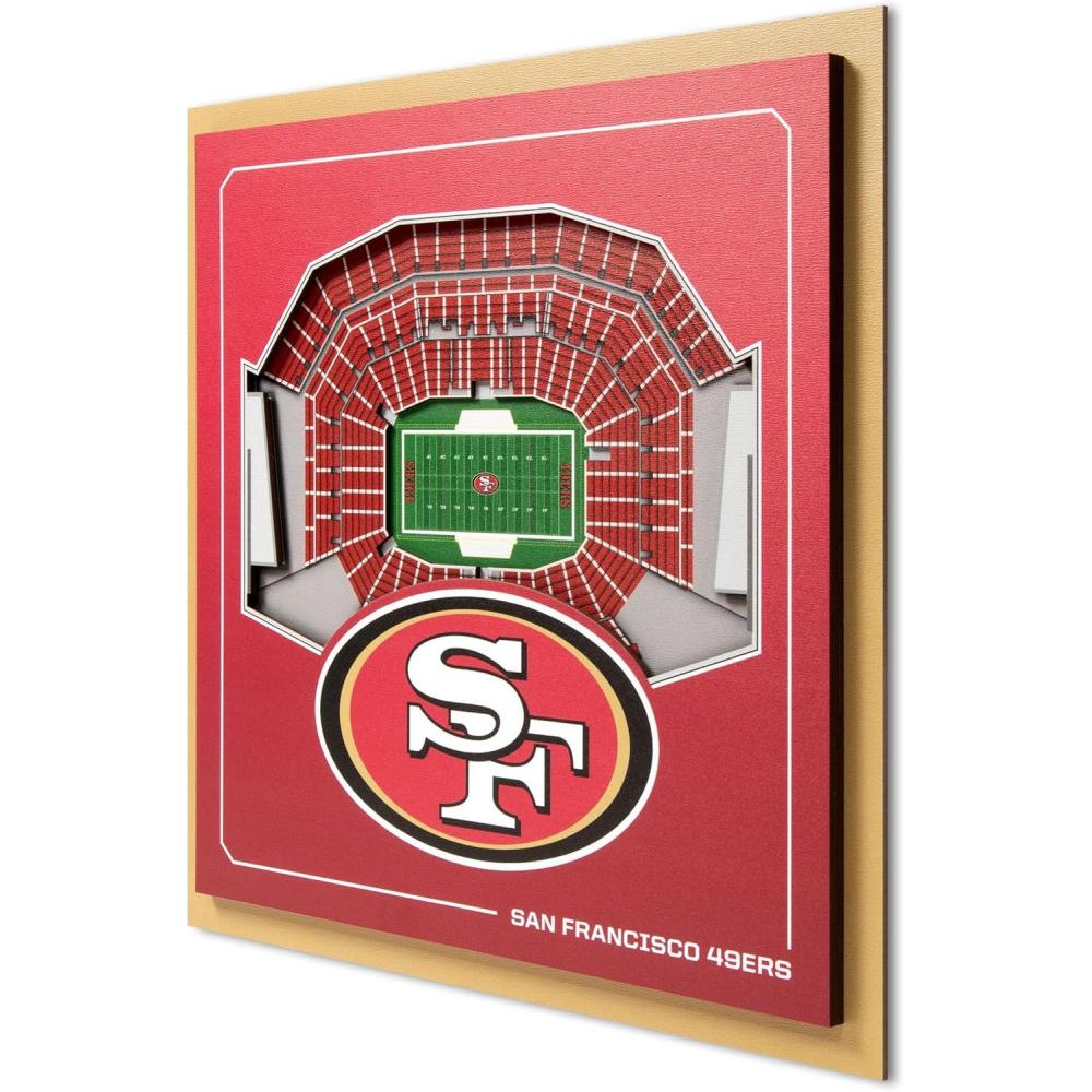 imageYouTheFan Officiallylicensed NFL Stadium Series 3D Wall Art  multilayer team stadium replica detailed sports fan gift indoor decorSan Francisco 49ers