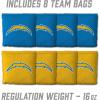 YouTheFan NFL 2′ x 3′ Portable Cornhole Game with Logo Bags(Los Angeles Chargers)