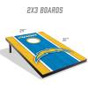 YouTheFan NFL 2′ x 3′ Portable Cornhole Game with Logo Bags(Los Angeles Chargers)