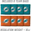 YouTheFan NFL 2′ x 3′ Portable Cornhole Game with Logo Bags(Miami Dolphins)