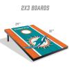 YouTheFan NFL 2′ x 3′ Portable Cornhole Game with Logo Bags(Miami Dolphins)
