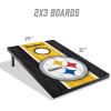 YouTheFan NFL 2′ x 3′ Portable Cornhole Game with Logo Bags(Pittsburgh Steelers)