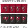 YouTheFan NFL 2′ x 3′ Portable Cornhole Game with Logo Bags(Tampa Bay Buccaneers)