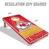 YouTheFan NFL 2′ x 4′ Slogan Series Professional Wood Cornhole Game with Logo Bags(Kansas City Chiefs)