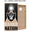 YouTheFan NFL 2′ x 4′ Slogan Series Professional Wood Cornhole Game with Logo Bags(Las Vegas Raiders)