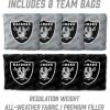 YouTheFan NFL 2′ x 4′ Slogan Series Professional Wood Cornhole Game with Logo Bags(Las Vegas Raiders)