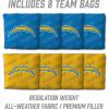 YouTheFan NFL 2′ x 4′ Slogan Series Professional Wood Cornhole Game with Logo Bags(Los Angeles Chargers)