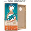 YouTheFan NFL 2′ x 4′ Slogan Series Professional Wood Cornhole Game with Logo Bags(Miami Dolphins)