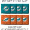 YouTheFan NFL 2′ x 4′ Slogan Series Professional Wood Cornhole Game with Logo Bags(Miami Dolphins)