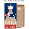 YouTheFan NFL 2′ x 4′ Slogan Series Professional Wood Cornhole Game with Logo Bags(New England Patriots)
