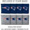 YouTheFan NFL 2′ x 4′ Slogan Series Professional Wood Cornhole Game with Logo Bags(New England Patriots)