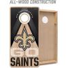 YouTheFan NFL 2′ x 4′ Slogan Series Professional Wood Cornhole Game with Logo Bags(New Orleans Saints)