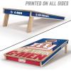YouTheFan NFL 2′ x 4′ Slogan Series Professional Wood Cornhole Game with Logo Bags(New York Giants)