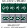 YouTheFan NFL 2′ x 4′ Slogan Series Professional Wood Cornhole Game with Logo Bags(New York Jets)