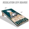 YouTheFan NFL 2′ x 4′ Slogan Series Professional Wood Cornhole Game with Logo Bags(Philadelphia Eagles)