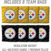 YouTheFan NFL 2′ x 4′ Slogan Series Professional Wood Cornhole Game with Logo Bags(Pittsburgh Steelers)