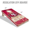 YouTheFan NFL 2′ x 4′ Slogan Series Professional Wood Cornhole Game with Logo Bags(San Francisco 49ers)
