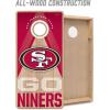 YouTheFan NFL 2′ x 4′ Slogan Series Professional Wood Cornhole Game with Logo Bags(San Francisco 49ers)