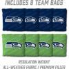 YouTheFan NFL 2′ x 4′ Slogan Series Professional Wood Cornhole Game with Logo Bags(Seattle Seahawks)