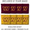 YouTheFan NFL 2′ x 4′ Slogan Series Professional Wood Cornhole Game with Logo Bags(Washington Commanders)