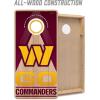 YouTheFan NFL 2′ x 4′ Slogan Series Professional Wood Cornhole Game with Logo Bags(Washington Commanders)
