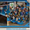 YouTheFan NFL Carolina Panthers Purebred Fans NFL Purebred Fans “A Real Nailbiter” Puzzle & Bonus Poster, Team Colors, 15″ X 20″