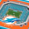 YouTheFan NFL Green Bay Packers 3D StadiumView Coasters – Lambeau Field(Miami Dolphins)