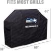 YouTheFan NFL Heavy Duty Waterproof Grill Cover – UV Resistant, Durable Polyester BBQ Cover, Weatherproof Protection for Outdoor Gas or Charcoal Grills, for Grills up to 5’ Wide(Seattle Seahawks)