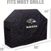 YouTheFan NFL Heavy Duty Waterproof Grill Cover – UV Resistant, Durable Polyester BBQ Cover, Weatherproof Protection for Outdoor Gas or Charcoal Grills, for Grills up to 5’ Wide(Baltimore Ravens)