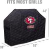 YouTheFan NFL Heavy Duty Waterproof Grill Cover – UV Resistant, Durable Polyester BBQ Cover, Weatherproof Protection for Outdoor Gas or Charcoal Grills, for Grills up to 5’ Wide(San Francisco 49ers)