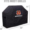 YouTheFan NFL Heavy Duty Waterproof Grill Cover – UV Resistant, Durable Polyester BBQ Cover, Weatherproof Protection for Outdoor Gas or Charcoal Grills, for Grills up to 5’ Wide(Cincinnati Bengals)