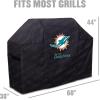 YouTheFan NFL Heavy Duty Waterproof Grill Cover – UV Resistant, Durable Polyester BBQ Cover, Weatherproof Protection for Outdoor Gas or Charcoal Grills, for Grills up to 5’ Wide(Miami Dolphins)