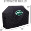 YouTheFan NFL Heavy Duty Waterproof Grill Cover – UV Resistant, Durable Polyester BBQ Cover, Weatherproof Protection for Outdoor Gas or Charcoal Grills, for Grills up to 5’ Wide(New York Jets)
