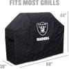 YouTheFan NFL Heavy Duty Waterproof Grill Cover – UV Resistant, Durable Polyester BBQ Cover, Weatherproof Protection for Outdoor Gas or Charcoal Grills, for Grills up to 5’ Wide(Las Vegas Raiders)